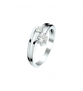 Zilver RH dames ring met zirkonia mt 17¥ - 3211179