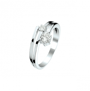 Zilver RH dames ring met zirkonia mt 17¥ - 3211179