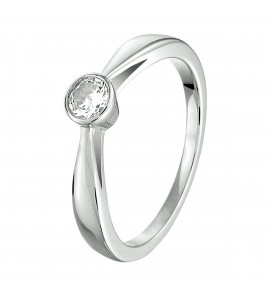 Zilver RH dames ring met zirkonia mt 17¥ - 3211181