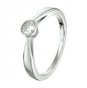 Zilver RH dames ring met zirkonia mt 17¥ - 3211181