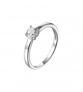 Zilver RH dames ring met zirkonia mt 17¾ - 3211187