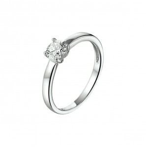 Zilver RH dames ring met zirkonia mt 17¾ - 3211187