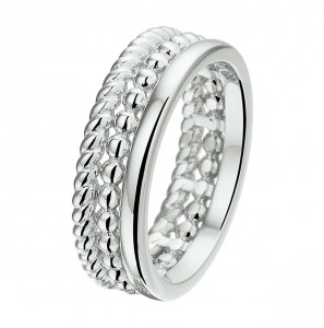Zilver RH dames ring mt 17¾ - 3211188