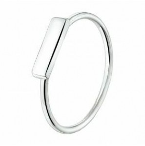 Zilver RH dames ring balkje mt 17¾ - 3211189