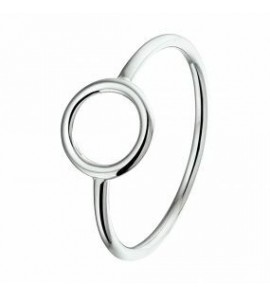 Zilver RH dames ring cirkel mt 17¥ - 3211190