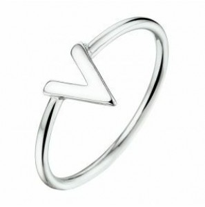 Zilver RH dames ring V mt 17¾ - 3211191