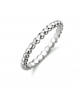 Zilver RH dames ring bolletjes mt 17¥ - 3211192