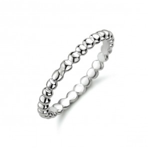 Zilver RH dames ring bolletjes mt 17¥ - 3211192