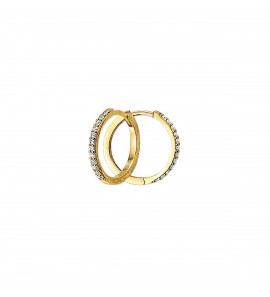 Goud klap-oorringen zirkonia 1.7 mm 17 mm - 3211224