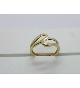 Goud dames ring fantasie open lus mt. 17 - 3211321