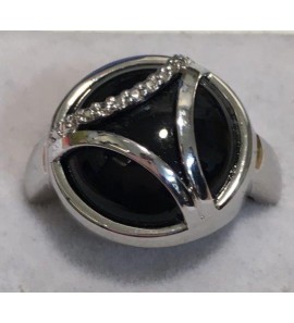 Eclat zilver dames ring met onyx - 3190247