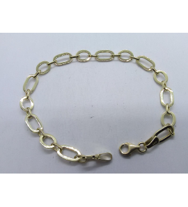 Goud armband ovaaljes 19 cm - 3211298