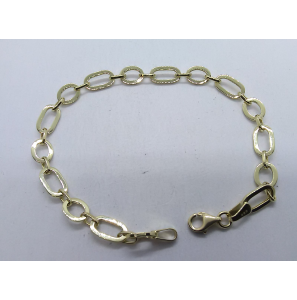 Goud armband ovaaljes 19 cm - 3211298