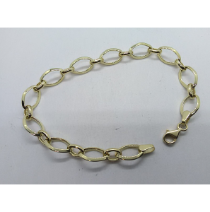Goud armband ovaaltjes 19 cm - 3211301