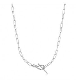 Ania Haie Silver Knot T BAr Chain Necklace M - 3211242