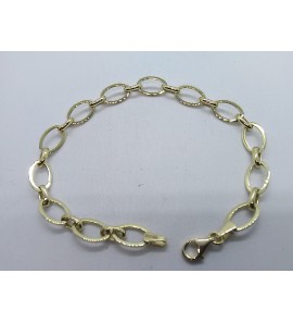 Goud armband ovaaljes 20 cm - 3211296