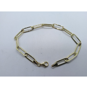 Goud armband peperclip 19 cm - 3211300