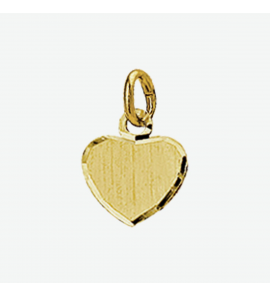Goud graveer hanger hartje 10x8 mm - 3211285