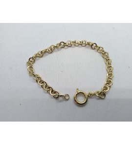 Goud armband rondjes 19 cm - 3211302