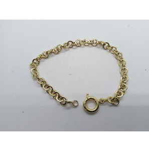 Goud armband rondjes 19 cm - 3211302