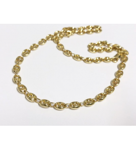 Goud koffieboon collier 2.5 mm 45 cm - 3211458
