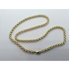 Goud collier bolle schakel rond 5 mm 45 cm - 3211505