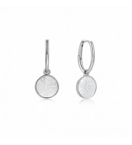 Ania Haie Sunbeam Emblem Silver Hoop earrings M - 3211489
