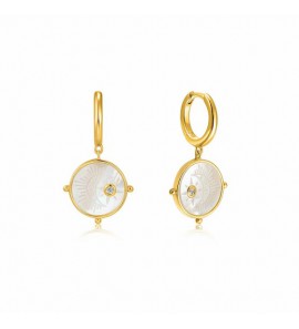 Ania Haie Moon Emblem Hoop Earring S - 3211493