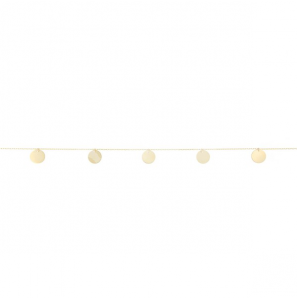 Goud symbol chain met 5 cirkels 8 mm 42-45 cm - 3211516