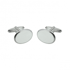 Zilver manchetknoop ovaal - 3211537