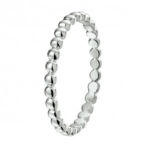Zilver tienner ring met bolletjes mt. 15ƒ? - 3211552