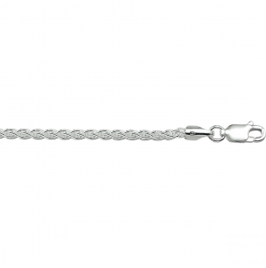 Zilver RH vossestaard collier 2.4 mm 50 cm - 3211569