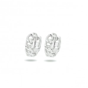 Zilver klap-oorringen schakelmoetief - 3211738