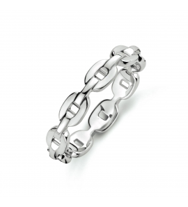 Zilver RH dames ring open schakel mt. 18½ - 3211744
