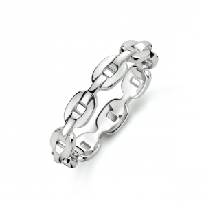 Zilver RH dames ring open schakel mt. 18½ - 3211744