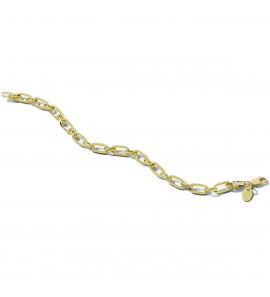 14k Geelgouden anker armband met een kern van 925 zilver. De armband heeft een schakelbreedte van 5.5mm en een draaglengte van 19cm. De armband is uitgevoerd met een stevige karabijn sluiting. - 3211606