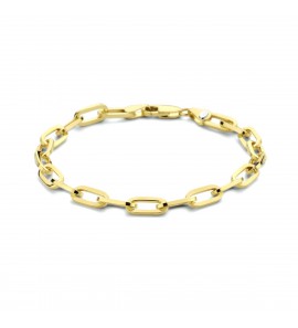 Zilgold armband paperclip schakel 5mm 19cm - 3211608