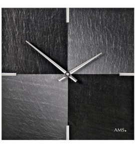 AMS wandklok 9520 leisteen 30x30x4 cm - 3211637