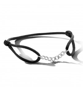 Armband satijn met gourmet schakels 13-26 cm - 3211639