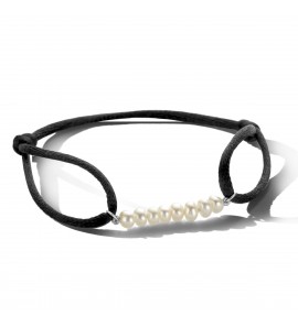 Armband satijn met zoetwater paerels - 3211642