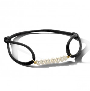 Armband satijn met zoetwater parels - 3211643