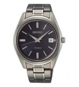 Seiko heren new link titanium bracelet blauw 100m wr - 3211676