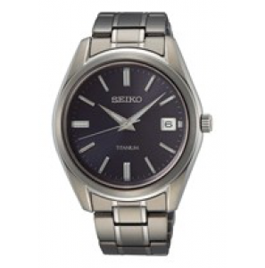 Seiko heren new link titanium bracelet blauw 100m wr - 3211676