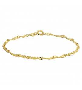 Goud armband singapore 2.3 mm 18 cm - 3211712