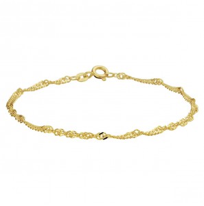 Goud armband singapore 2.3 mm 18 cm - 3211712