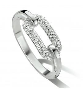 Zilver dames ring met zirkonia mt. 17¼ - 3211726