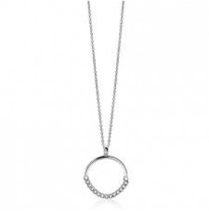 ZINZI zilv hanger open rond met gourmet 24 mm - 3211778