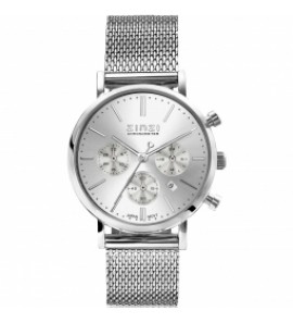 ZINZI horloge chrono / zilv.plaat / meshband 34 mm - 3211780