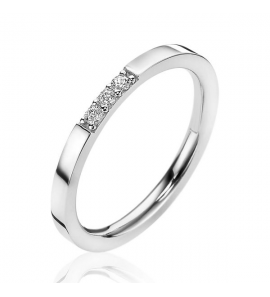ZINZI zilv/ aanschuifring in rij 3 x zirconia maat 52 - 3211821