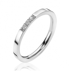 ZINZI zilv/ aanschuifring in rij 3 x zirconia maat 52 - 3211821